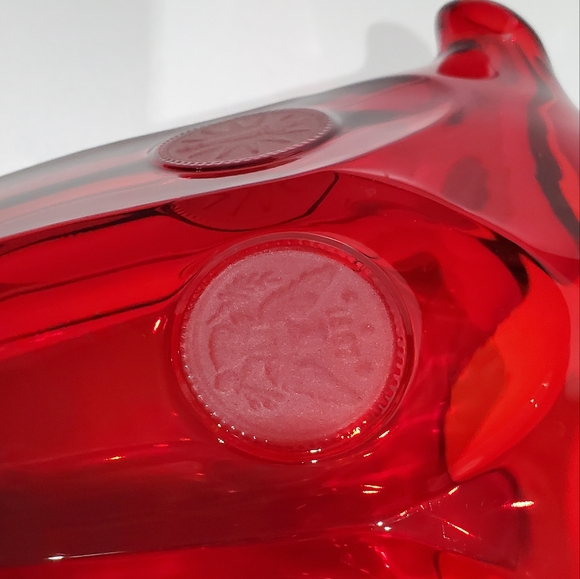 32oz Fostoria "Coin Glass Ruby" Red Heavy Thick Pitcher - Picture 14 of 16